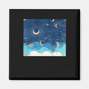 Aimant Whimsigoth Nuages Sun Moon Witchy Classic