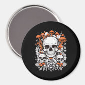 Aimant Whimsigoth Skuls & Champignons Ae botanique Vintag (Recto/Verso)