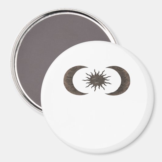 Aimant Whimsigoth Soleil Et Lunes (Recto/Verso)