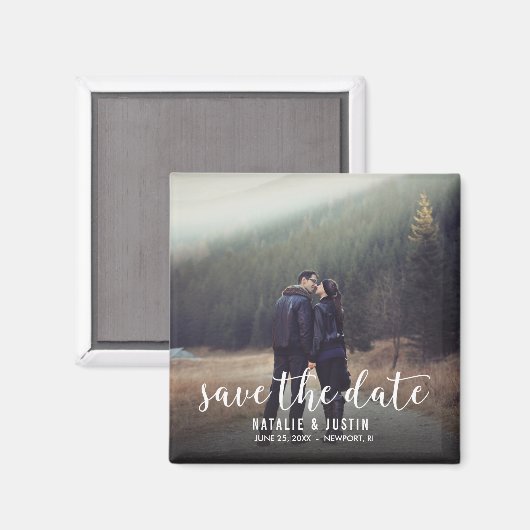 Aimant Whimsy Photo Enregistrer la date Carré Faire-part (Recto/Verso)