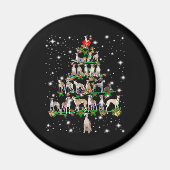 Aimant whippet amusant décoration d'ornement d'arbre de N (Devant)