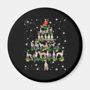 Aimant whippet amusant décoration d'ornement d'arbre de N