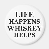 Aimant Whiskey aide à drôles de paroles d'alcool (Devant)