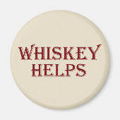 Aimant Whiskey aide à drôles l'alcool dit whisky citation (Devant)
