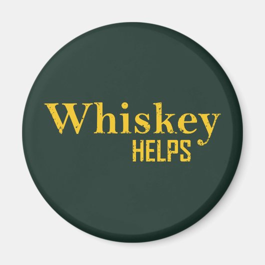Aimant Whiskey aide à drôles l'alcool dit whisky citation (Devant)
