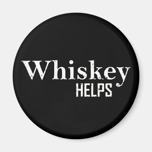 Aimant Whiskey aide les citations d'alcool amusantes (Devant)