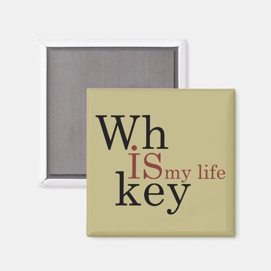 Aimant Whiskey cite d'amusants propos d'alcool (Recto/Verso)