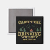 Aimant Whiskey cite d'amusants propos de campeurs de camp (Recto/Verso)