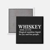 Aimant Whiskey, définition citations amusantes pour boire (Recto/Verso)