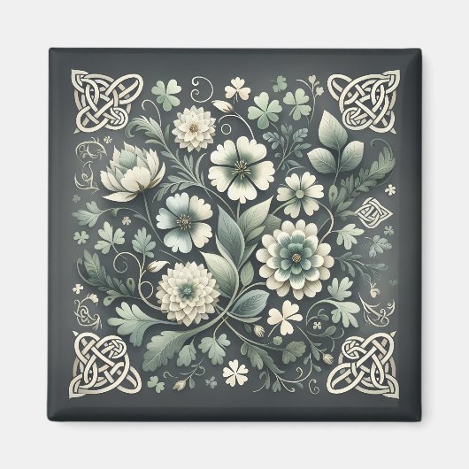 Aimant Whispered Clover Knotwork Garden (Devant)