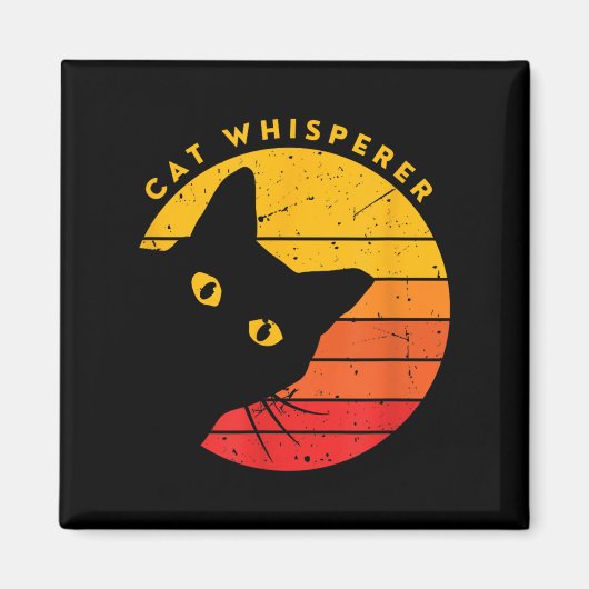 Aimant Whisperer de chat - Drôle Sarcastique Chat Kitten (Devant)