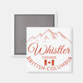 Aimant Whistler BC Canada Mountain (Recto/Verso)
