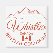 Aimant Whistler BC Canada Mountain (Devant)
