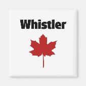 Aimant Whistler Canada Natural Red Maple Leaf (Devant)
