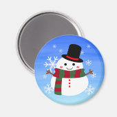 Aimant White Christmas Snowman (Recto/Verso)