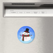 Aimant White Christmas Snowman (In Situ (Lave-vaisselle))