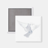 Aimant White Dove in Flight Image (Recto/Verso)