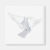 Aimant White Dove in Flight Image (Devant)