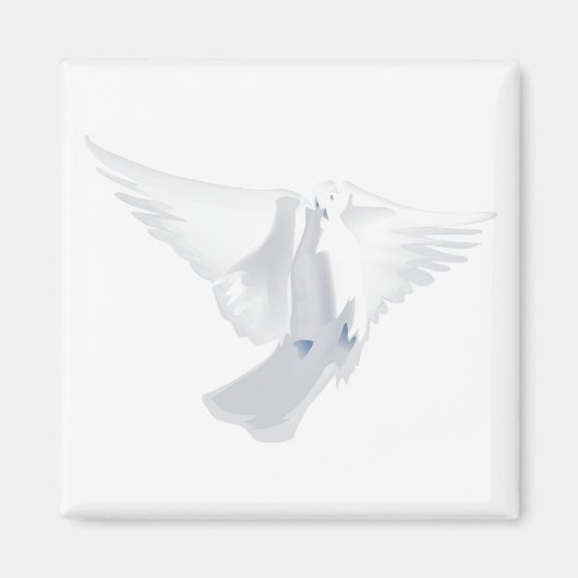 Aimant White Dove in Flight Image (Devant)