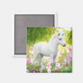 Aimant White Pony Unicorn (Recto/Verso)