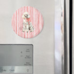 Aimant White Poodle Dog Hello Beautiful<br><div class="desc">White Poodle Dog Hello Beautiful</div>