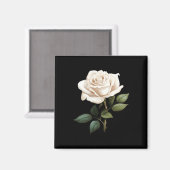 Aimant White Rose Graphic  (Recto/Verso)