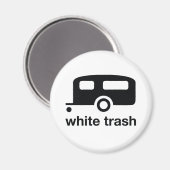 Aimant White Trash icône de remorque - parc de remorques (Recto/Verso)