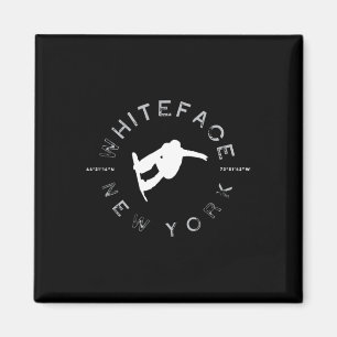Aimant Whiteface Mountain New York Vintage Retro Snowboar