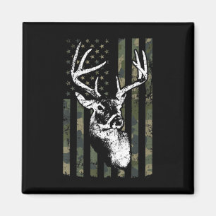 Aimant Whitetail Buck Deer Hunting USA Camouflage Amériqu