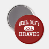 Aimant Wichita Comté - Braves - Junior - Leoti Kansas (Recto/Verso)