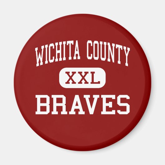 Aimant Wichita Comté - Braves - Junior - Leoti Kansas (Devant)