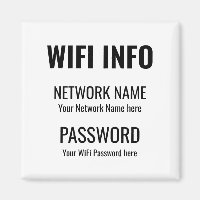 WiFi Details Simple Noir Typographique Blanc