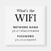 Aimant Wifi Network and Password Business Retail (Devant)