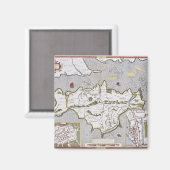 Aimant Wight Island, gravée par Jodocus Hondius (Recto/Verso)