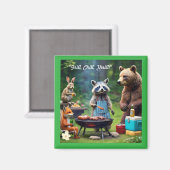 Aimant "Wild Friends BBQ Co." (Recto/Verso)