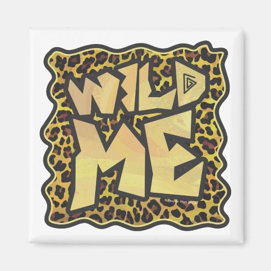Aimant Wild Me Leopard Brown et jaune (Devant)