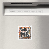 Aimant Wild Me Tiger Hot orange et noir (In Situ (Lave-vaisselle))