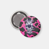 Aimant Wild Me Tiger noir et rose (Recto/Verso)