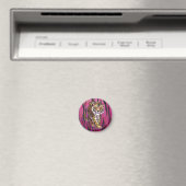 Aimant Wild Me Tiger noir et rose (In Situ (Lave-vaisselle))
