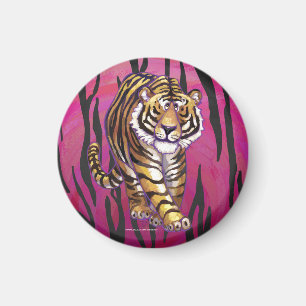 Aimant Wild Me Tiger noir et rose