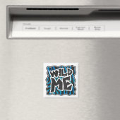 Aimant Wild Me Zebra Noir et Bleu (In Situ (Lave-vaisselle))