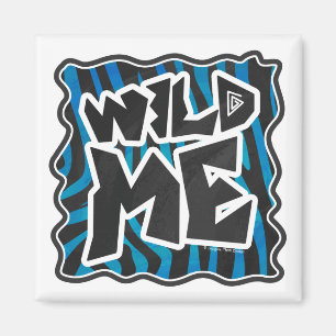 Aimant Wild Me Zebra Noir et Bleu