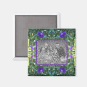 Aimant Wild Morning Glory Flowame Ajouter Votre Photo (Recto/Verso)