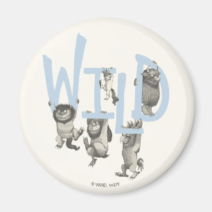 Aimant WILD Wild Things et Max - Bleu