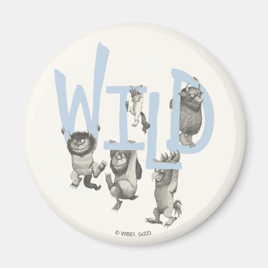 Aimant WILD | Wild Things et Max - Bleu (Devant)