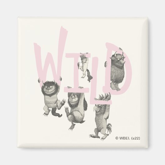 Aimant WILD | Wild Things et Max - Rose (Devant)