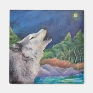 Aimant Wild Wolf Howling