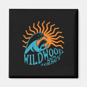 Aimant Wildwood New Jersey Beach Front Et Back