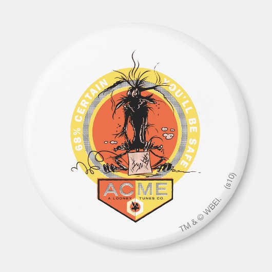 Aimant WILE E. COYOTE™ Acme - 68 % Certain que vous serez (Devant)