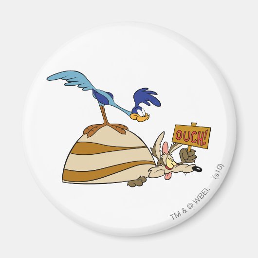 Aimant WILE E. COYOTE™ et ROAD RUNNER™ Boulder (Devant)